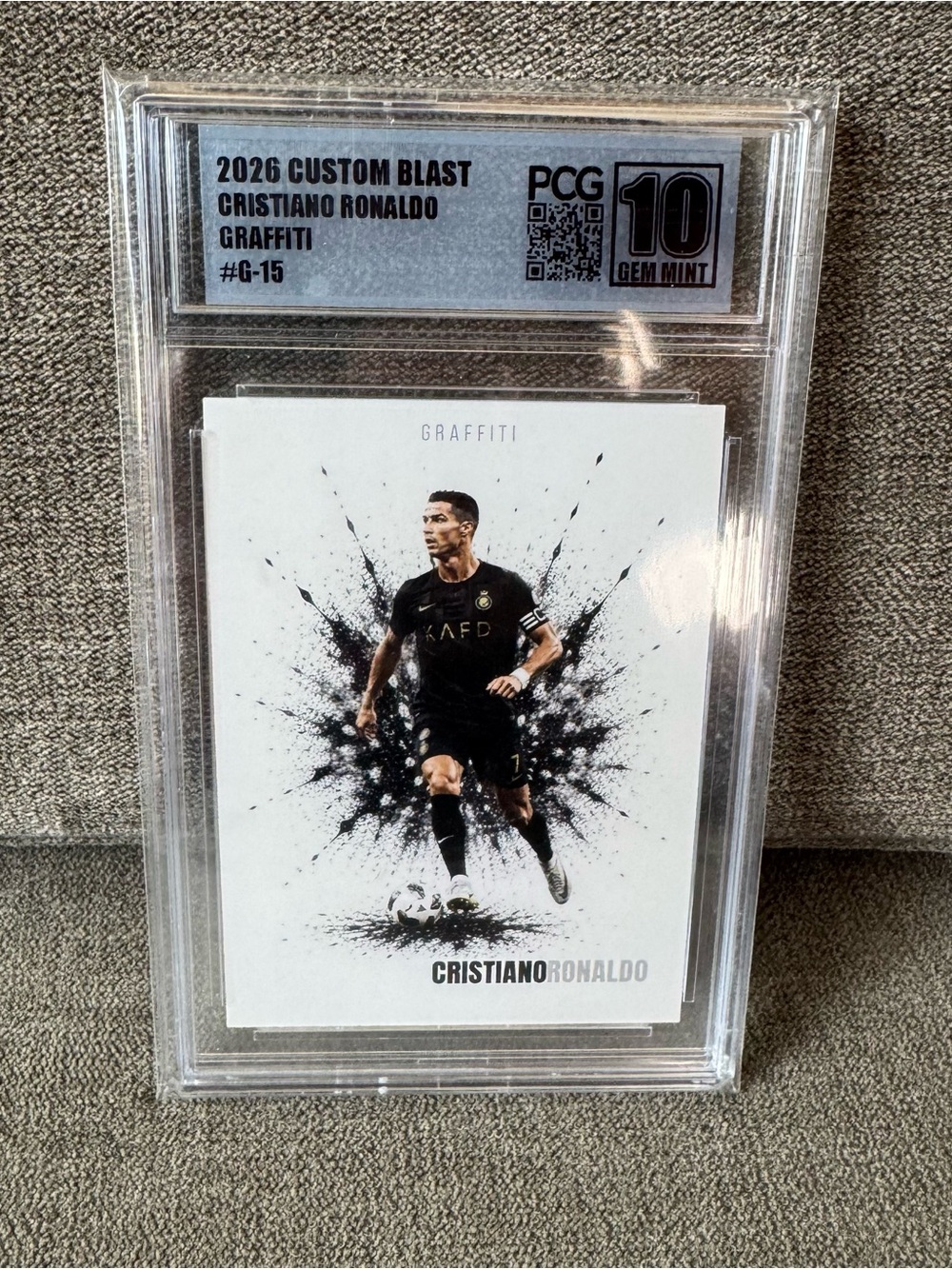 Cristiano Ronaldo - 2026 Custom Blast Graffiti #G-15 PCG 10 Gem Mint